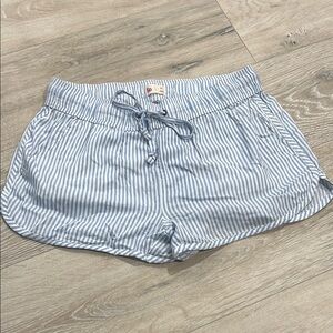 SO Blue and White striped Shorts with Drawstring Waist